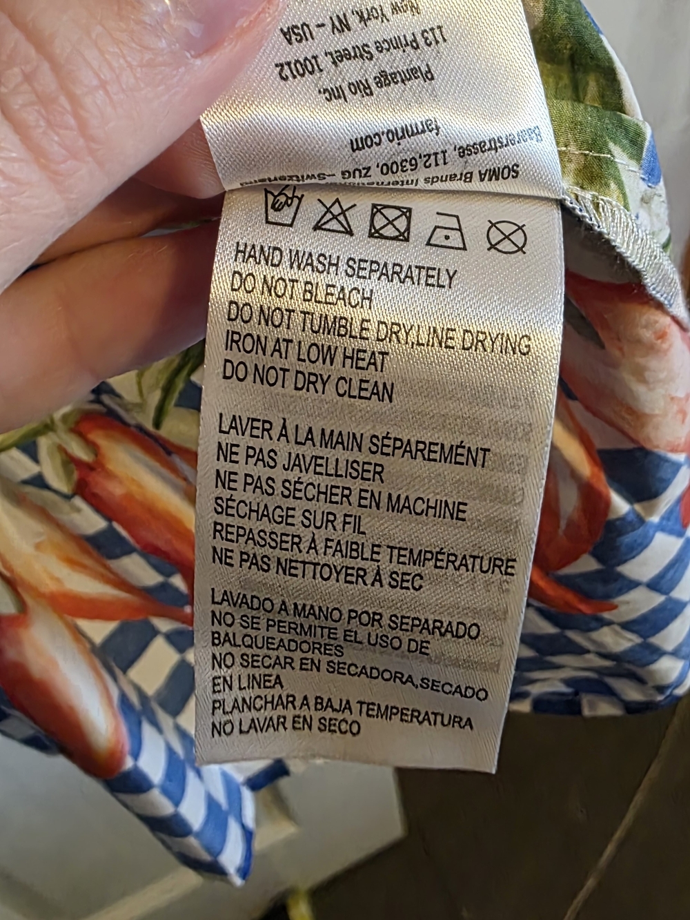 NWOT FarmRio White Floral & Chili Print Spaghetti Strap Dress, Size XL - Picture 5 of 6
